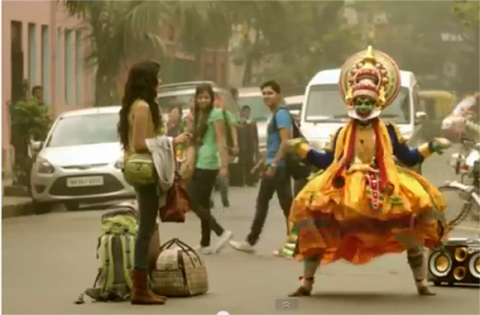 7 Up advertisement featuring Kathakali