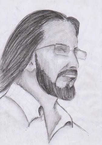 V Kaladharan (Sketch by:Sneha Edamini)