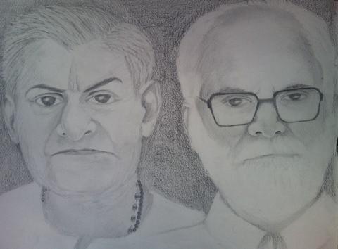 Kottakkal Sivaraman and Keezhpadam Kumaran Nair (Illustration: Sneha)