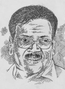 Kalamandalam Hyderali - A sketch by Kannan Ranjiv