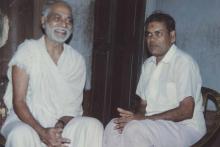 Keezhpadam Kumaran Nair and Vasu Pisharodi (Photo: Valsan S. P.)